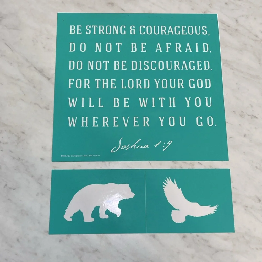 Chalk Couture Silkscreen Stencils Be Courageous Joshua 1:9